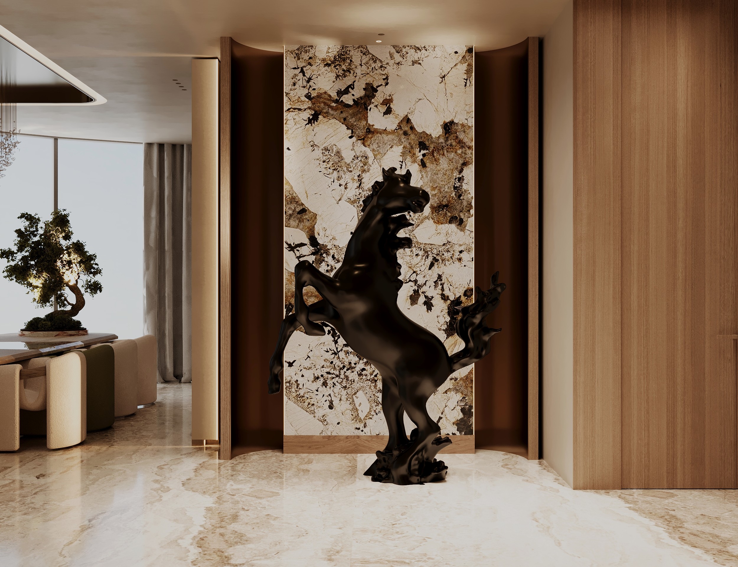 Burj Khalifa - Five bedroom apartment — Residential design in Dubai, UAE by TBH Studio | تصميم شقق برج خليفة, ديكور شقق دبي, تشطيب شقق فاخرة دبي, تصميم داخلي 5 غرف, ديكورات شقق دبي الإمارات | Burj Khalifa apartment design, Dubai luxury apartment interior, 5-bedroom apartment finishing, premium residential design Dubai